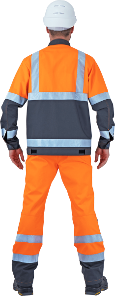 Костюм РЕФЛЕКТ-2 сигнальный с ПК (оранжевый/серый)
