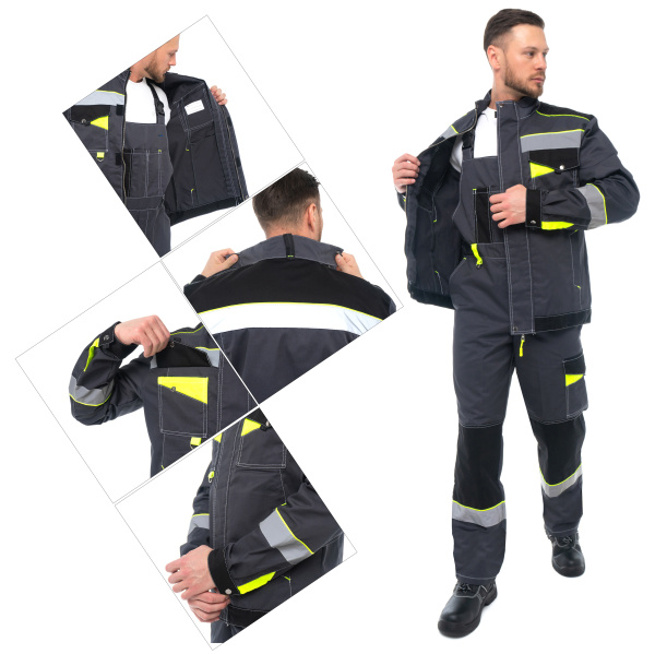 Костюм КОРВЕТ с СОП с ПК (т.серый/черный)