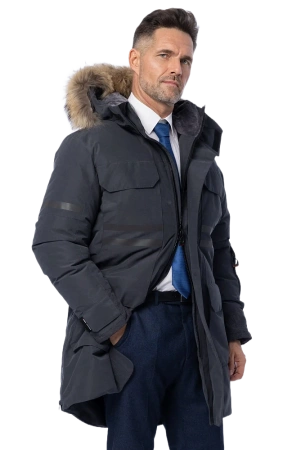 Куртка-парка BRODEKS VIP KW 233 зимняя (т.серый)