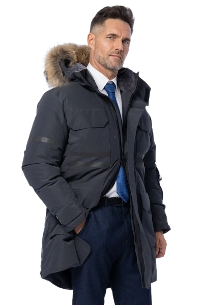 Куртка-парка BRODEKS VIP KW 233 зимняя (т.серый)