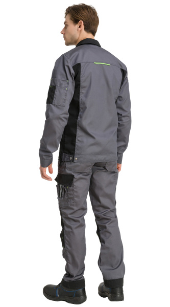 Костюм RONTA KS810 с ПК (т.серый/черный/лайм)