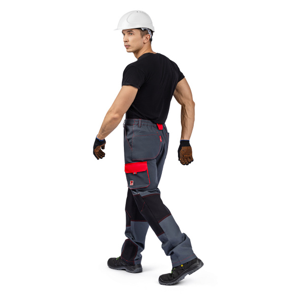 Брюки РЕЙН (т.серый/черный/красный)