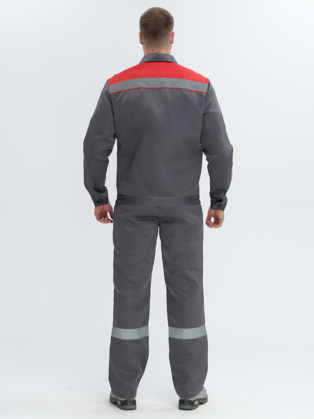 Костюм ЛИГОР-2 СОП с ПК (т.серый/красный)