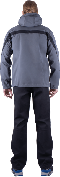 Куртка СОФТШЕЛЛ (серый/черный)