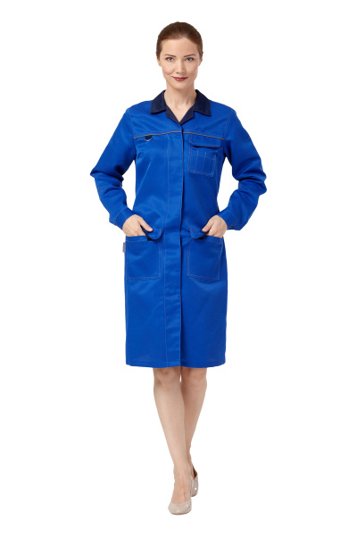 Халат СТРАЙК женский (василек/синий)