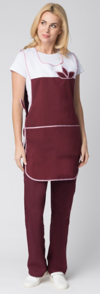 Фартук-сарафан ЦВЕТОК (бордовый)