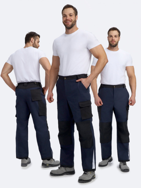 Брюки МИЛАН NEW CH МВО (т.синий/черный)