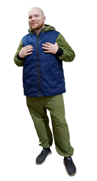 Жилет утепленный универсальный (т.синий)