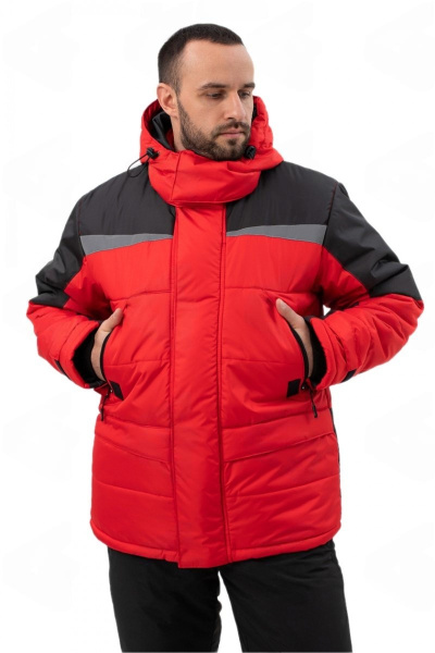 Куртка зимняя (красный/черный)