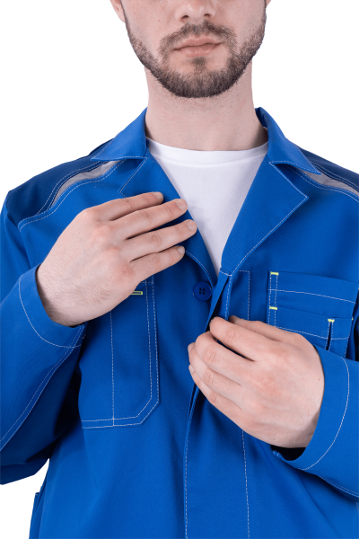 Халат ТУРБО SAFETY (василек/синий)