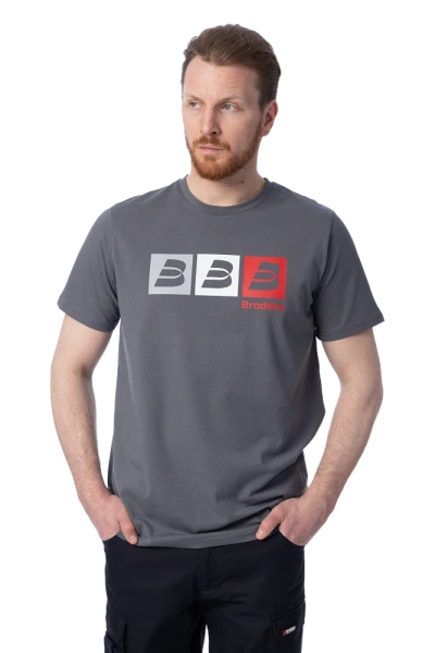 Футболка BRODEKS KS705 (серый)