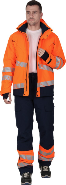 Куртка ACTIVE зимняя (оранжевый/синий)