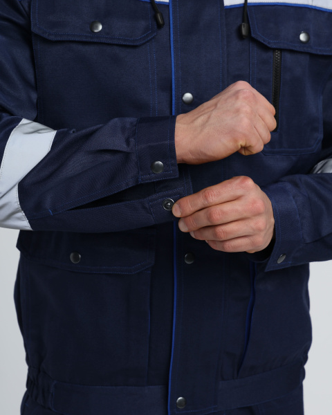 Костюм НЕЙЧ-2 СОП К. с капюшоном с ПК (т.синий/васильковый)