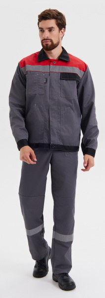 Костюм КОРПУС с ПК (т.серый/черный/красный)