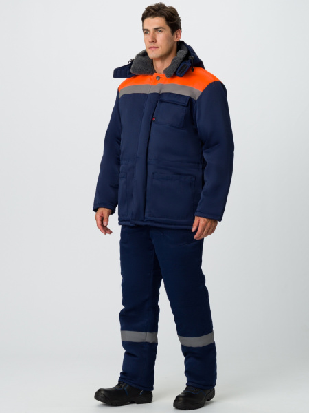 Костюм Т-УЛЬТРА-2 IMP зимний с ПК (т.синий/оранжевый)