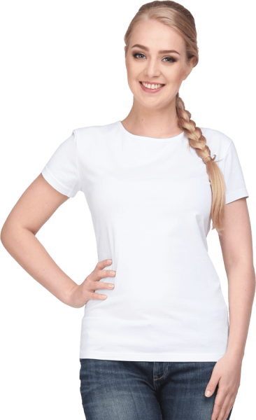 Футболка с лайкрой женская (белый)