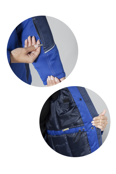 Костюм СТРАЙК зимний женский с БР (василёк/т.синий)