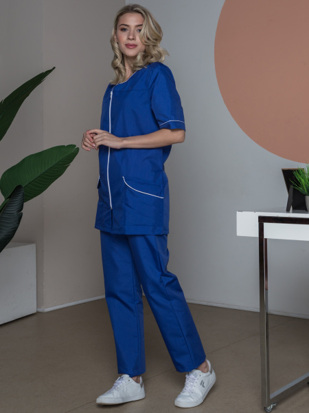 Костюм ВЕРА женский с БР (васильковый)