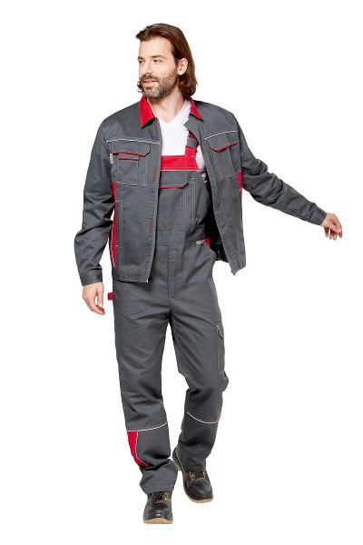 Костюм СТРАЙК 2 SAFE с ПК (серый/красный)