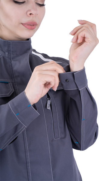 Куртка ТУРБО SAFETY женская (серый/т.серый)