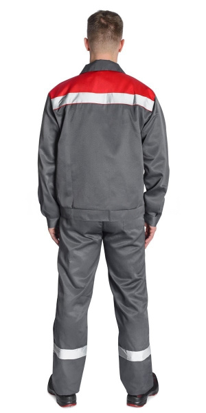 Костюм ЭКСПЕРТ-2 с ПК (т.серый/красный)