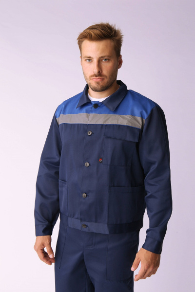 Костюм Т-2 СОП с ПК (т.синий/васильковый)