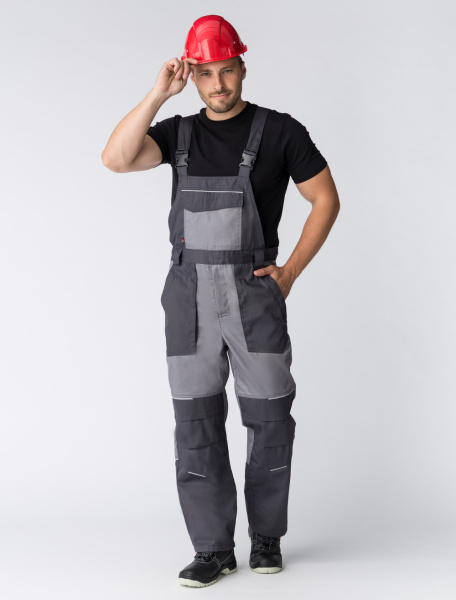 Полукомбинезон ЛИДЕР (т.серый/св.серый)