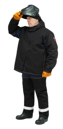 Костюм сварщика ОНИКС СОП 3 кл.защиты зимний с БР (черный)