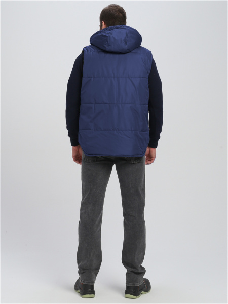 Жилет РЕЗКО зимний с капюшоном (т.синий)