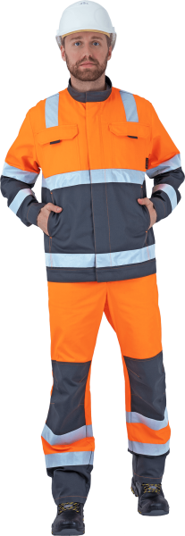 Костюм РЕФЛЕКТ-2 сигнальный с ПК (оранжевый/серый)