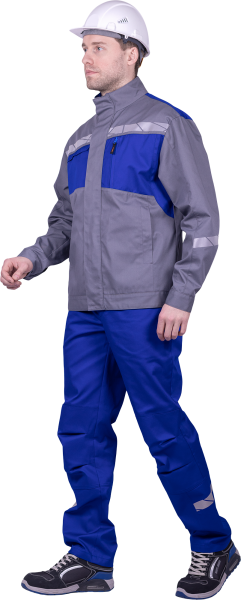 Куртка СТРОНГ (серый/васильковый)