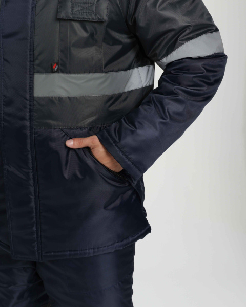 Костюм МЕГРЕС-2 зимний с ПК (т.серый/т.синий)