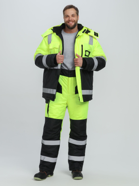 Костюм PROFLINE SPECIALIST зимний сигнальный с БР (желтый/черный)