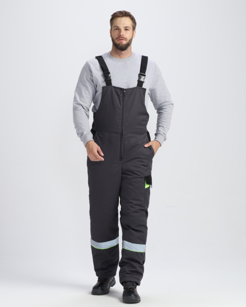 Костюм ХОВАРД зимний с ПК (т.серый/черный/лимонный)