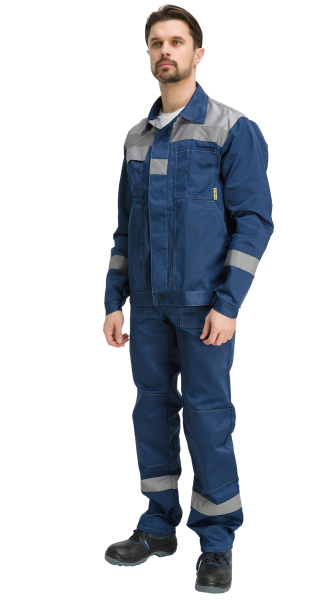 Костюм RONTA KS812 с ПК (т.синий/св.серый)