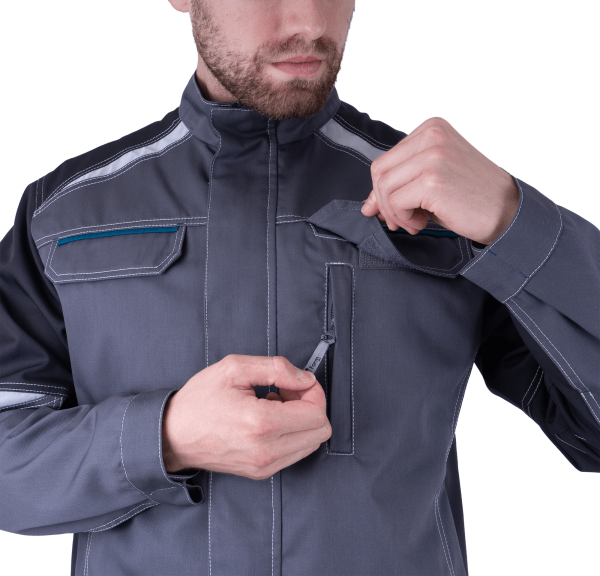 Куртка ТУРБО SAFETY (серый/т.серый)