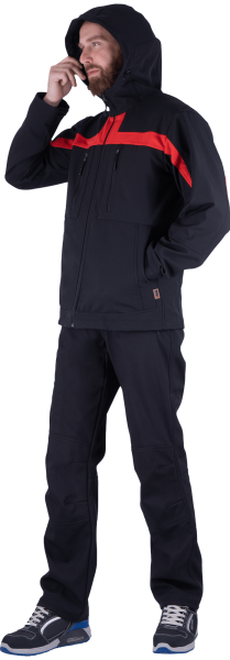 Куртка СОФТШЕЛЛ (черный/красный)