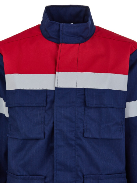 Куртка-накидка ЭНЕРГИЯ АРАМИД АН-2 20,7 кал/см2 (т.синий/красный)