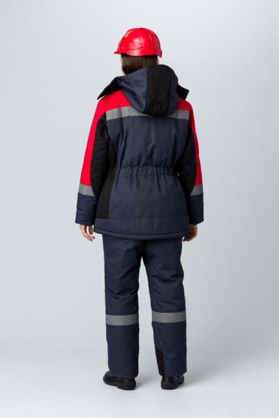 Костюм ВЕКТРОН-2 СОП IMP женский зимний с ПК (черный/красный/серый)