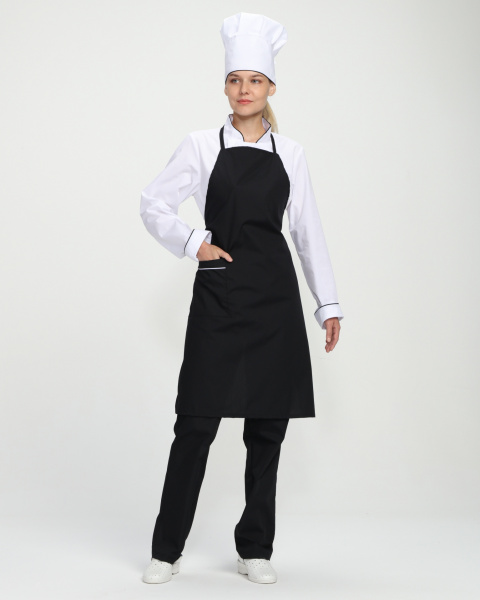 Костюм ГУРМАН женский (белый/черный)