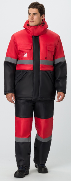 Костюм МЕГРЕС-2 зимний с ПК (красный/черный)