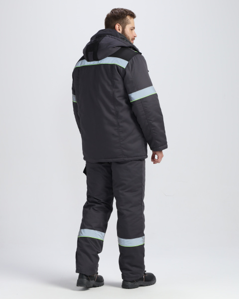 Костюм ХОВАРД зимний с ПК (т.серый/черный/лимонный)