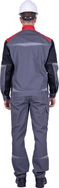 Куртка ТУРБО SAFETY (серый/чёрный/красный)