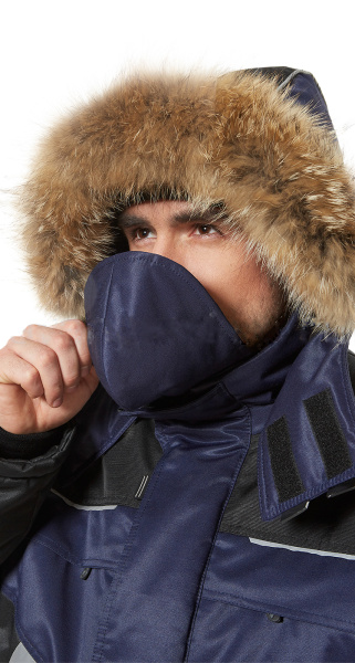 Костюм ПОЛЯРНИК с ПК зимний (синий/черный)