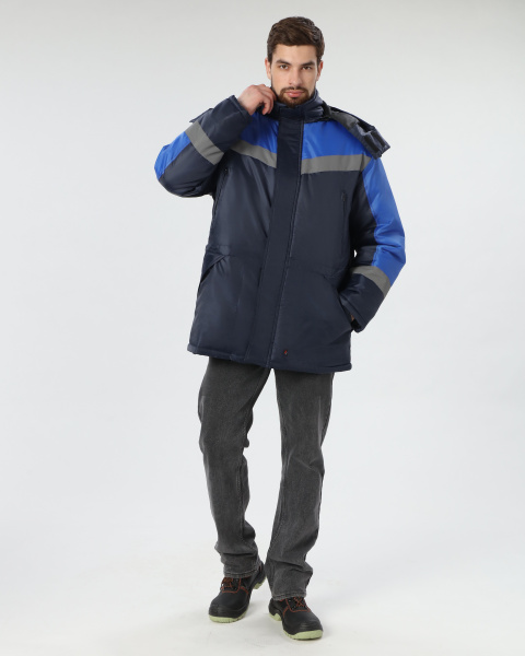 Куртка ЛИГОР СОП зимняя (т.синий/васильковый)