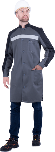 Халат РОУД (серый/черный)