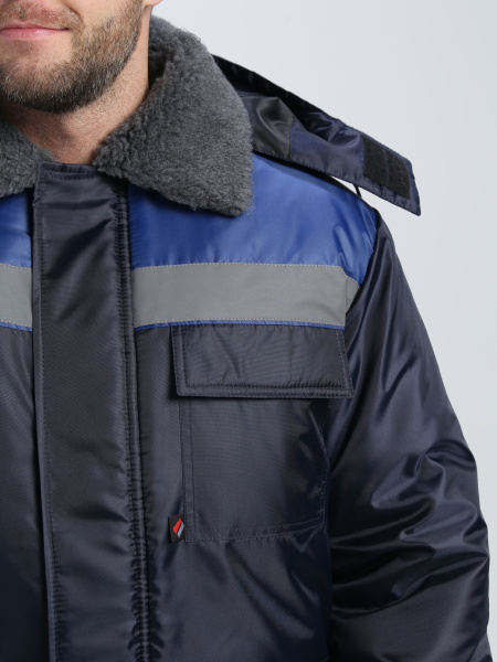 Куртка БРИГАДА NEW Оксфорд зимняя (т.синий/васильковый)