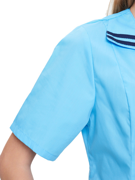 Костюм СФЕРА женский с БР (св.голубой/т.синий)