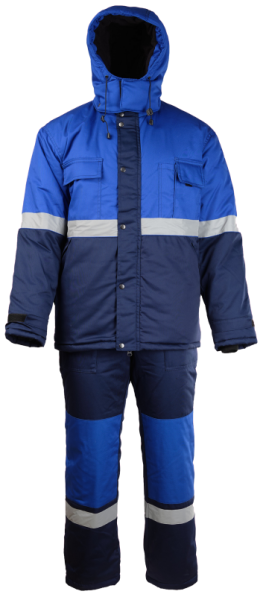 Костюм АРКТИКА зимний с ПК (т.синий/васильковый)