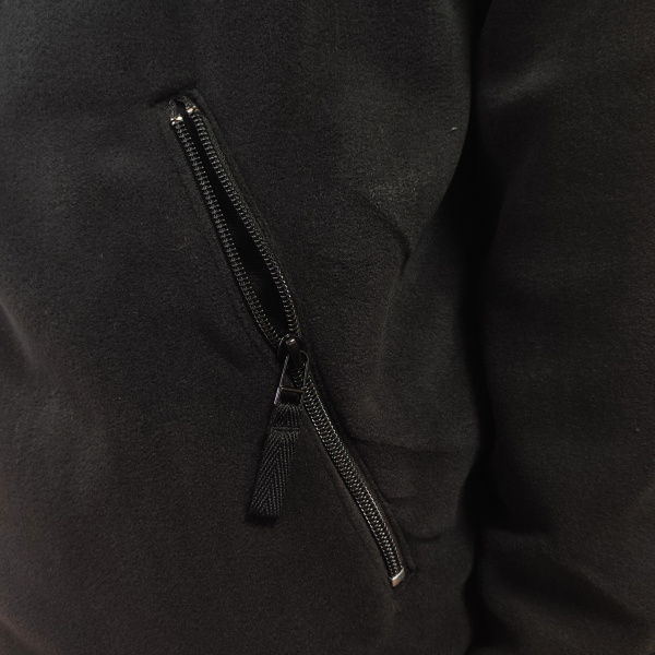 Куртка JF-01 флисовая на молнии (черный)